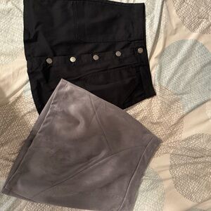 Stylish Black and Gray Women's Skirt Set